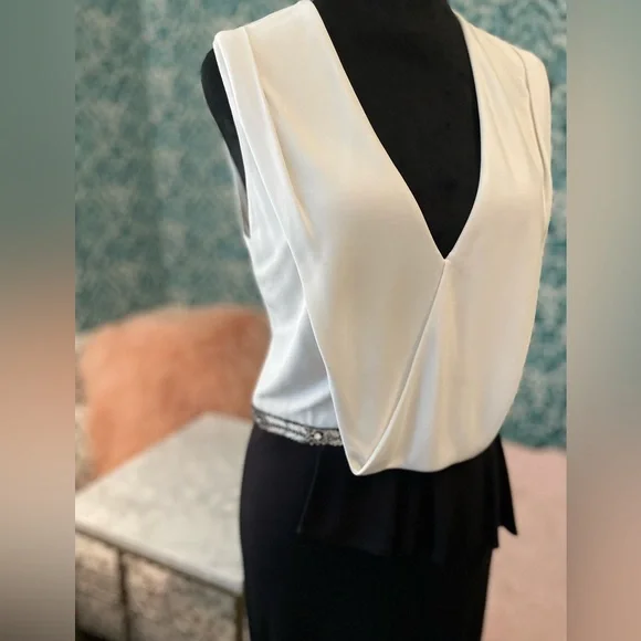 David Meister Black and White Dress - Picture 4 of 9